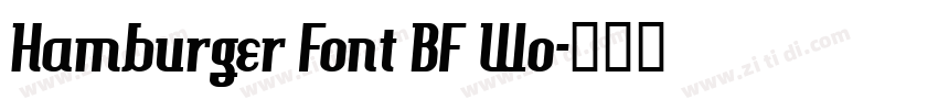 Hamburger Font BF W0字体转换